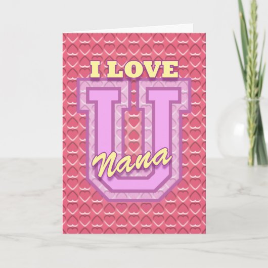 Valentijn voor Uw Nana Feestdagen Kaart (Voorkant)