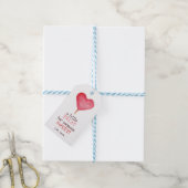 Valentijn voor waterverf met zoet hart Behandeling Cadeaulabel (Met Touw)