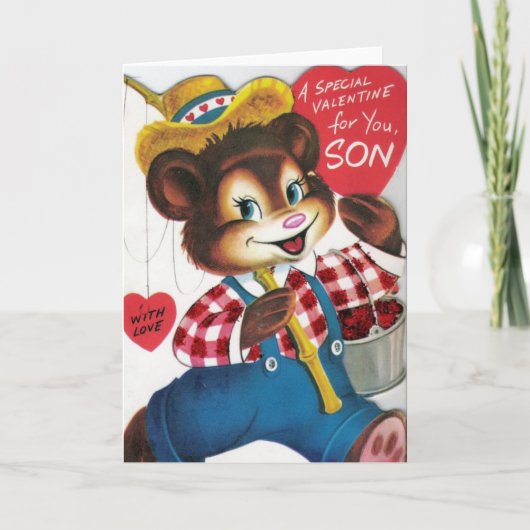 Valentijn voor zoon Feestdagen Kaart (Voorkant)