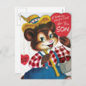  Valentijn voor zoon Feestdagenkaart (Voorkant / Achterkant)