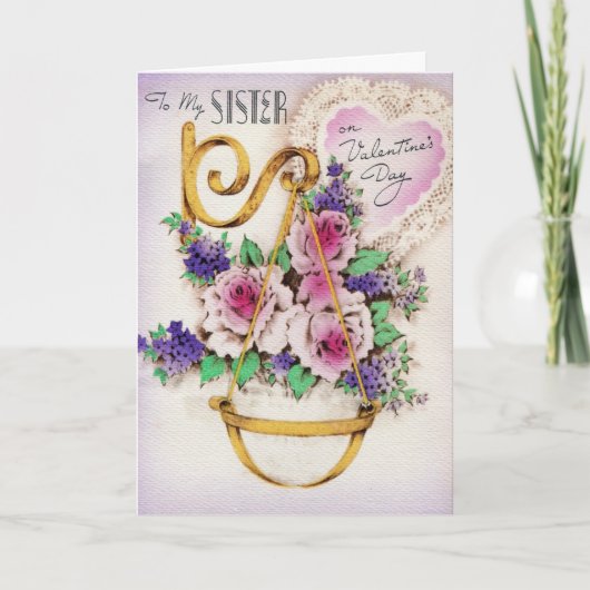  Valentijn voor zuster Feestdagen Kaart (Voorkant)