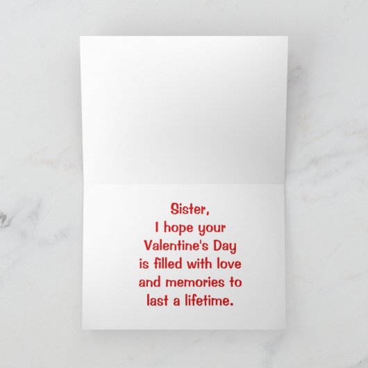 Valentijn voor zuster Kaart (Binnen)