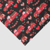 Valentijn vrachtwagens op zwart tissuepapier (Detail)