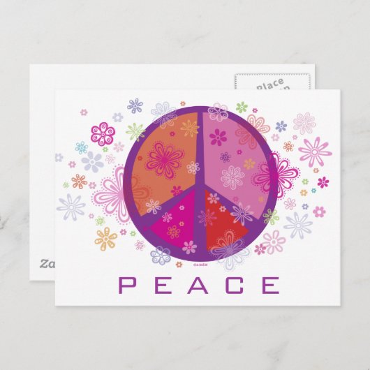 Valentijn vredesbord feestdagenkaart (Voorkant / Achterkant)