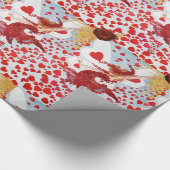 VALENTIJN VRIJ MET WAND, RODE WAXZITPLAATS MET HAR CADEAUPAPIER (Hoek)