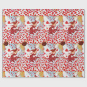 VALENTIJN VRIJ MET WAND, RODE WAXZITPLAATS MET HAR CADEAUPAPIER (Vlak)