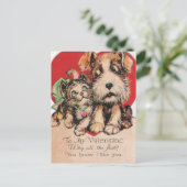 Valentijn waarom al de feesten? feestdagenkaart (Staand voorkant)