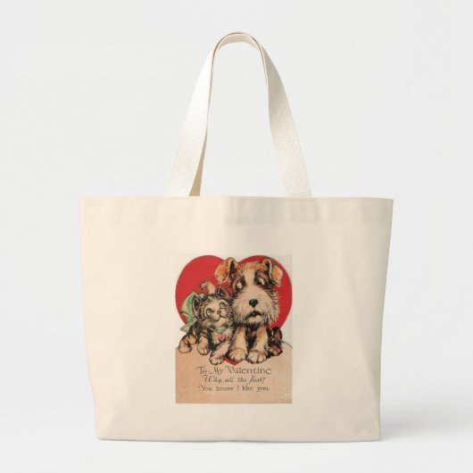 Valentijn waarom al de feesten? grote tote bag (Voorkant)