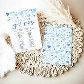 Valentijn Wat zit er in je tas Baby shower spel Kaart