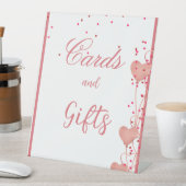 Valentijn Waterverf hart vrijgezellenfeest teken Reclamebord Met Voetstuk (Insitu)