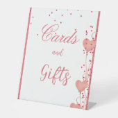 Valentijn Waterverf hart vrijgezellenfeest teken Reclamebord Met Voetstuk (Voorkant)