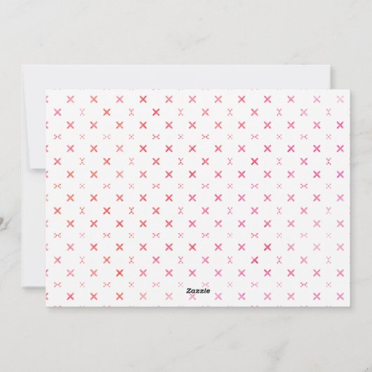 Valentijn Waterverf Harten en Pijlen Foto Feestdagenkaart (Achterkant)