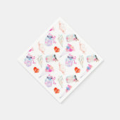 Valentijn waterverf pictogrammen servet (Hoek)