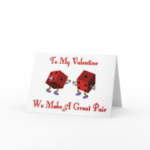 Valentijn, we maken een geweldige Paar Dice Kaart