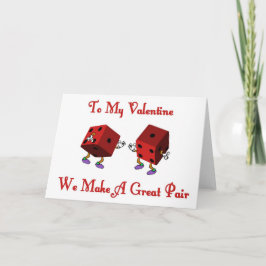 Valentijn, we maken een geweldige Paar Dice Kaart