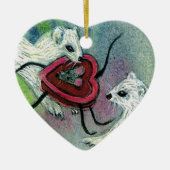 Valentijn Weasel Ornament (Voorkant)