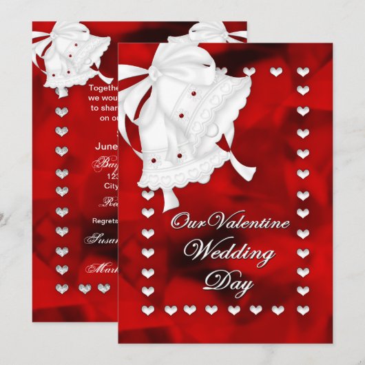 VALENTIJN WEDDING INVITATION - HARTS KAART (Voorkant / Achterkant)