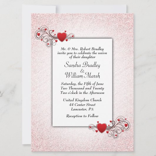 Valentijn Wedding Uitnodiging (Voorkant)