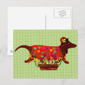 Valentijn Weiner Dog Feestdagenkaart (Voorkant / Achterkant)