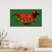 Valentijn Weiner Dog Poster (Keuken)