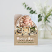 Valentijn wenst Baby Instagram Photo Burlap Feestdagenkaart (Staand voorkant)
