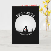 Valentijn wenst Schattig kattenkoppel uw foto Kaart (Gele Bloem)