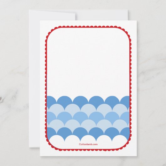 Valentijn Whale Invitation Kaart (Achterkant)