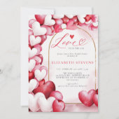 Valentijn Whimsical Hearts Arch Boho Vrijgezellenf Kaart (Voorkant)