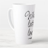 Valentijn Whole Latte Love Black Script Latte Mok (Linkerhoek)