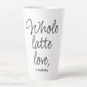 Valentijn Whole Latte Love Black Script Latte Mok (Voorkant)