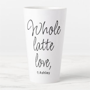 Valentijn Whole Latte Love Black Script Mok