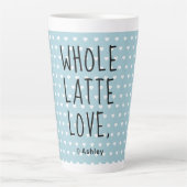 Valentijn Whole Latte Love Black Script Mok (Voorkant)
