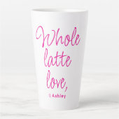 Valentijn Whole Latte Love Hot Pink Latte Mok (Voorkant)