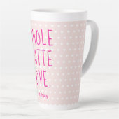 Valentijn Whole Latte Love Hot Pink Script Latte Mok (Rechterhoek)