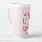 Valentijn Whole Latte Love Hot Pink Script Mok (Linkerhoek)