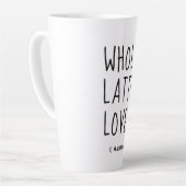 Valentijn Whole Lotta Love Black Script Latte Mok (Linkerhoek)