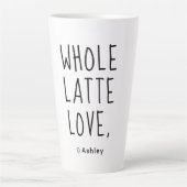 Valentijn Whole Lotta Love Black Script Latte Mok (Voorkant)