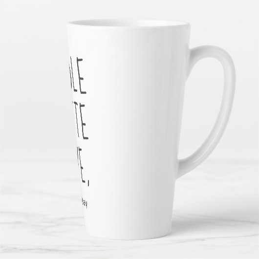 Valentijn Whole Lotta Love Black Script Latte Mok (Rechts)