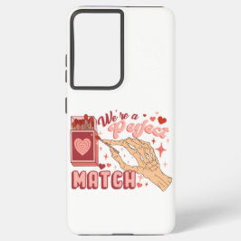 Valentijn Wij zijn een perfect match hart Samsung Galaxy Hoesje