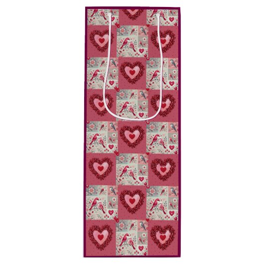 Valentijn - Wine Gift Bag Wijn Cadeautas (Voorkant)