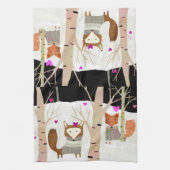 Valentijn Woodland Vossen Keuken Theedoek (Verticaal)