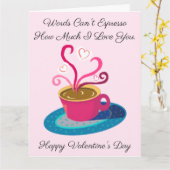 Valentijn woorden kunnen niet Espresso hoeveel ik  Kaart (Gele Bloem)