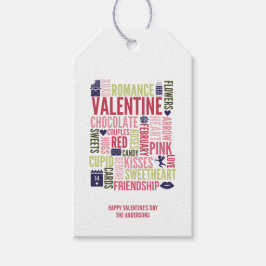 Valentijn Woorden Valentijnsdag Gift Label Cadeaulabel