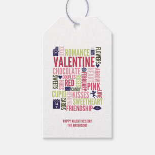 Valentijn Woorden Valentijnsdag Gift Label Cadeaulabel