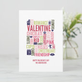 Valentijn woorden Valentijnsdag Kaart (Staand voorkant)