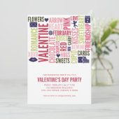 Valentijn Woorden Valentijnsdag Partij Kaart (Staand voorkant)