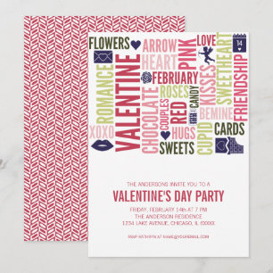 Valentijn Woorden Valentijnsdag Partij Kaart