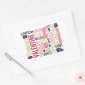 Valentijn Woorden Valentijnsdag Rechthoekschakelaa Rechthoekige Sticker (Envelop)