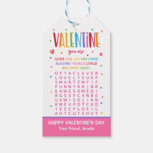 Valentijn Word Search Activity School Classroom Cadeaulabel