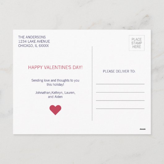 Valentijn Word Valentijnsdag Briefkaart (Achterkant)